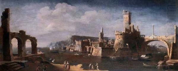 Leonardo Coccorante Port of Tarento china oil painting image